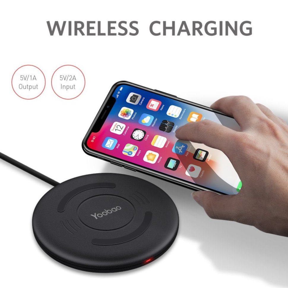 картинка Беспроводное зарядное устройство Yoobao D1 Wireless Charger (Черный) от магазина Store Name